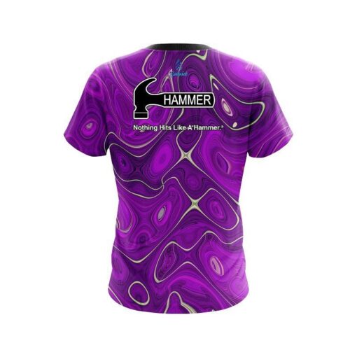 Hammer Psychedelic Purple Flow CoolWick Bowling Jersey - Image 2