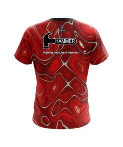 Alternative view of Hammer Psychedelic Red Flow CoolWick Bowling Jersey