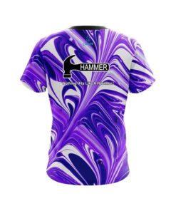 Alternative view of Hammer Purple And White Liquid Swirls CoolWick Bowling Jersey