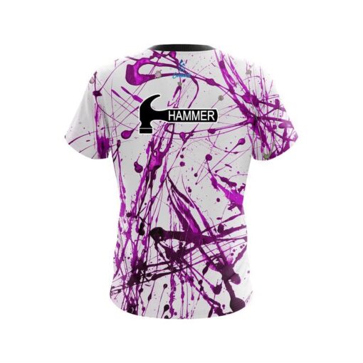 Hammer Purple Paint Splash CoolWick Bowling Jersey - Image 2