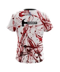 Alternative view of Hammer Red Paint Splash CoolWick Bowling Jersey