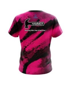 Alternative view of Hammer Solid Pink Grunge CoolWick Bowling Jersey