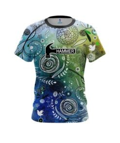 Hammer Watercolor Floral Art CoolWick Bowling Jersey