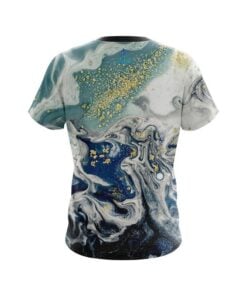 Alternative view of Plain Marbleized Ripple Pattern CoolWick Bowling Jersey