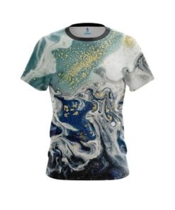 Plain Marbleized Ripple Pattern CoolWick Bowling Jersey