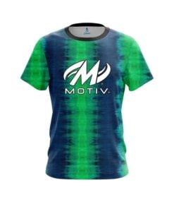 Motiv Blue And Green Tie Dye CoolWick Bowling Jersey