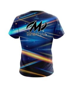 Alternative view of Motiv Blue Futuristic Rays CoolWick Bowling Jersey
