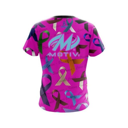 Motiv Cancer Sucks CoolWick Bowling Jersey - Image 2