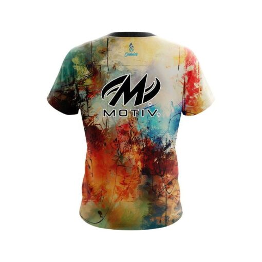Motiv Colorful Painted Canvas Grunge CoolWick Bowling Jersey - Image 2