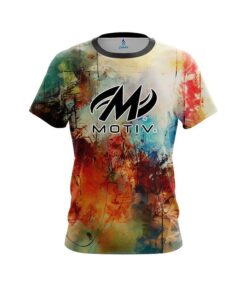 Motiv Colorful Painted Canvas Grunge CoolWick Bowling Jersey
