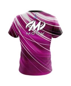 Alternative view of Motiv Deep Pink Stripes CoolWick Bowling Jersey