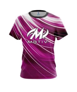 Motiv Deep Pink Stripes CoolWick Bowling Jersey