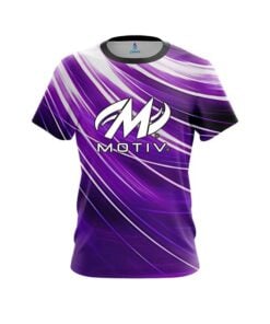 Motiv Deep Purple Stripes CoolWick Bowling Jersey