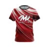 Motiv Deep Red Stripes CoolWick Bowling Jersey