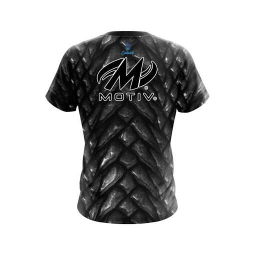Motiv Black Dragon Scales CoolWick Bowling Jersey - Image 2