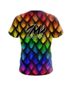 Alternative view of Motiv Colorful Dragon Scales CoolWick Bowling Jersey