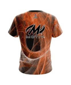 Alternative view of Motiv Energy Swirls Orange CoolWick Bowling Jersey