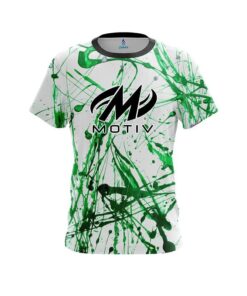 Motiv Green Paint Splash CoolWick Bowling Jersey