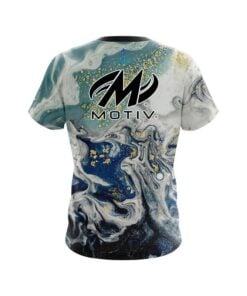 Alternative view of Motiv Marbleized Ripple Pattern CoolWick Bowling Jersey
