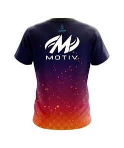 Alternative view of Motiv Orange And Pink Fire Sparks CoolWick Bowling Jersey