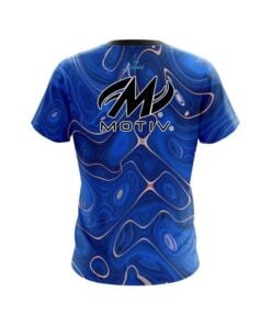 Alternative view of Motiv Psychedelic Blue Flow CoolWick Bowling Jersey