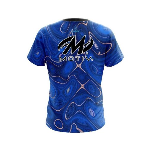 Motiv Psychedelic Blue Flow CoolWick Bowling Jersey - Image 2
