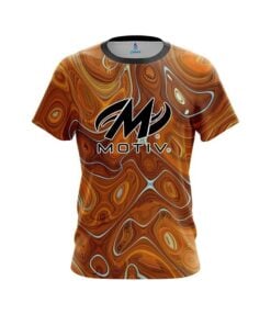 Motiv Psychedelic Orange Flow CoolWick Bowling Jersey