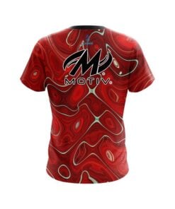 Alternative view of Motiv Psychedelic Red Flow CoolWick Bowling Jersey