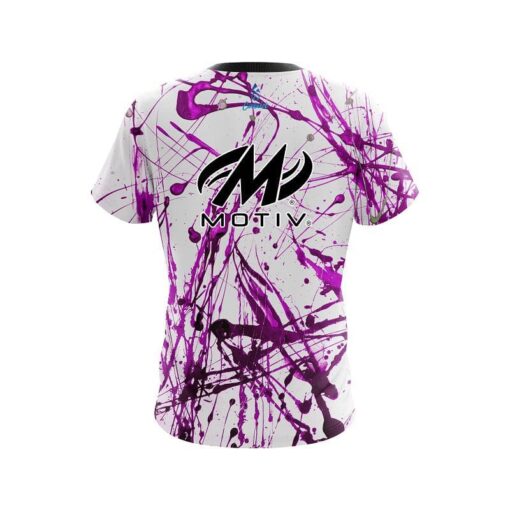 Motiv Purple Paint Splash CoolWick Bowling Jersey - Image 2