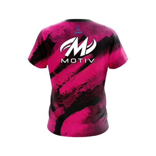 Motiv Solid Pink Grunge CoolWick Bowling Jersey - Image 2