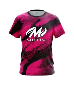 Motiv Solid Pink Grunge CoolWick Bowling Jersey