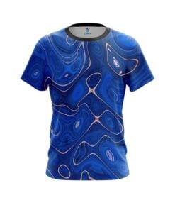 Plain Psychedelic Blue Flow CoolWick Bowling Jersey