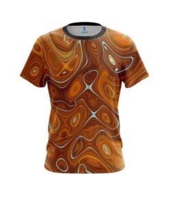 Plain Psychedelic Orange Flow CoolWick Bowling Jersey