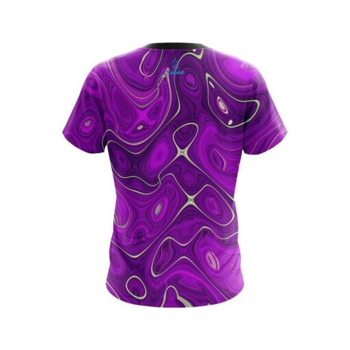 Plain Psychedelic Purple Flow CoolWick Bowling Jersey - Image 2