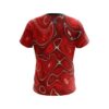 Plain Psychedelic Red Flow CoolWick Bowling Jersey - Image 2