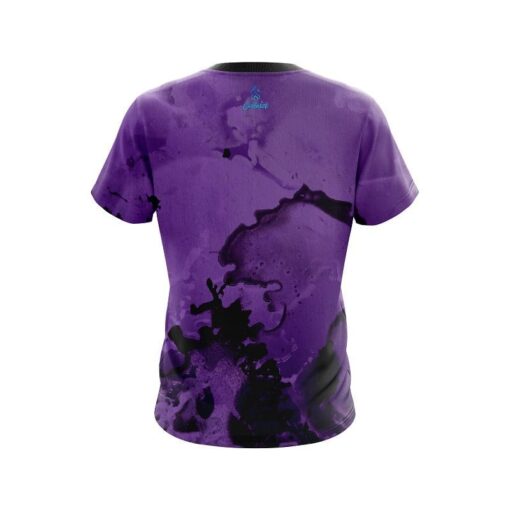 Plain Purple Graffiti Grunge CoolWick Bowling Jersey - Image 2