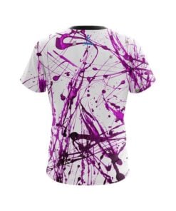 Alternative view of Plain Purple Paint Splash CoolWick Bowling Jersey