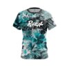 Radical Aqua Tropical Leafs Effect CoolWick Bowling Jersey