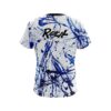 Radical Blue Paint Splash CoolWick Bowling Jersey - Image 2