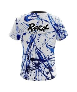 Alternative view of Radical Blue Paint Splash CoolWick Bowling Jersey