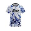 Radical Blue Paint Splash CoolWick Bowling Jersey