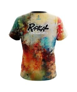 Alternative view of Radical Colorful Painted Canvas Grunge CoolWick Bowling Jersey