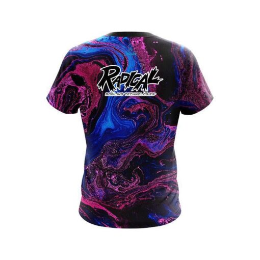 Radical Cotton Candy Marble CoolWick Bowling Jersey - Image 2