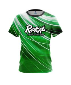 Radical Deep Green Stripes CoolWick Bowling Jersey