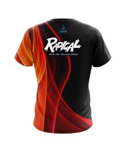 Alternative view of Radical Deep Orange Curve CoolWick Bowling Jersey
