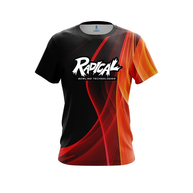 Radical Deep Orange Curve CoolWick Bowling Jersey