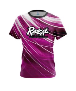 Radical Deep Pink Stripes CoolWick Bowling Jersey