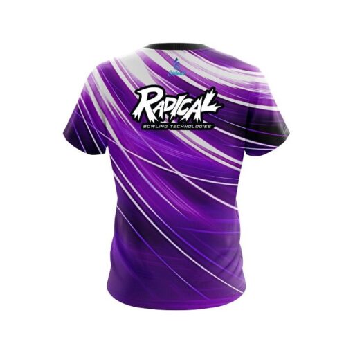 Radical Deep Purple Stripes CoolWick Bowling Jersey - Image 2