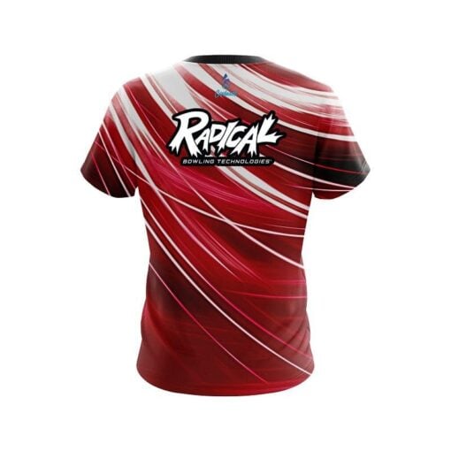 Radical Deep Red Stripes CoolWick Bowling Jersey - Image 2