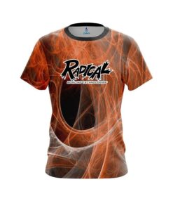 Radical Energy Swirls Orange CoolWick Bowling Jersey